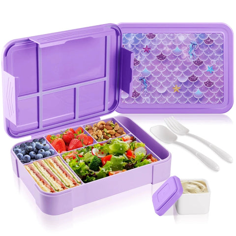 Kids Divided Bento Lunch Box – Leakproof, Durable, and Perfectly Portable! Teeny Pandas