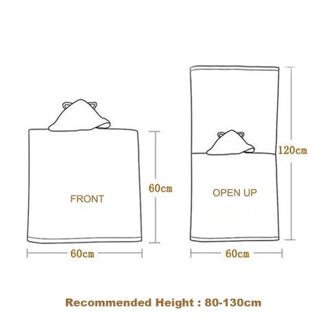 Princess Girl Beach Towel with Hood – Hooded Bath Robe for Kids