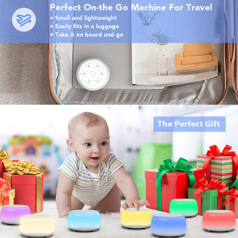White Noise Machine with 7 Colors Night Lights - Baby Sleep Soother