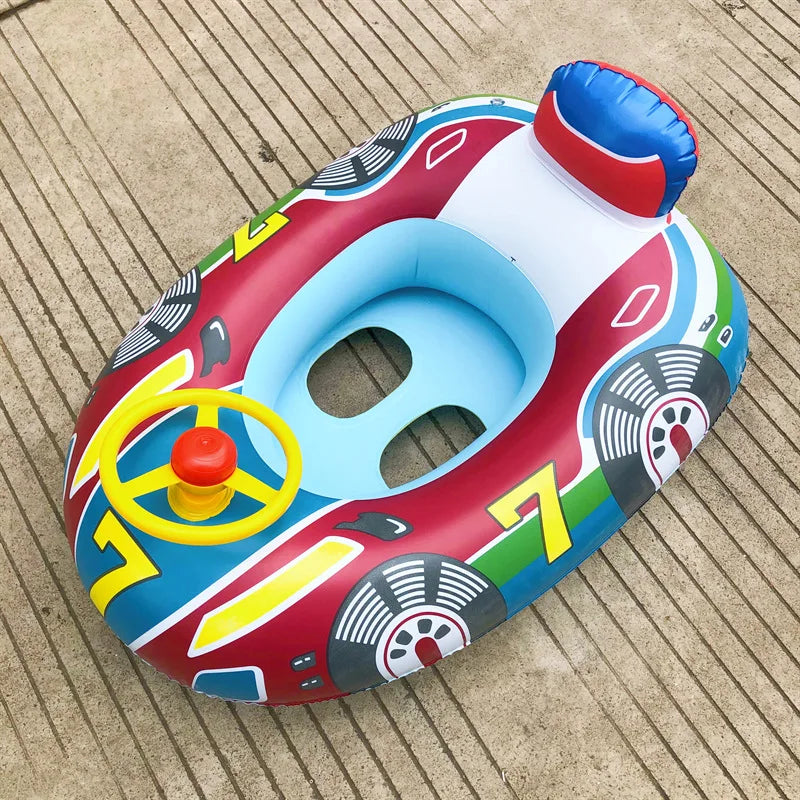 Inflatable Swim Float with Canopy for Toddlers – Safe & Fun Water Play Teeny Pandas