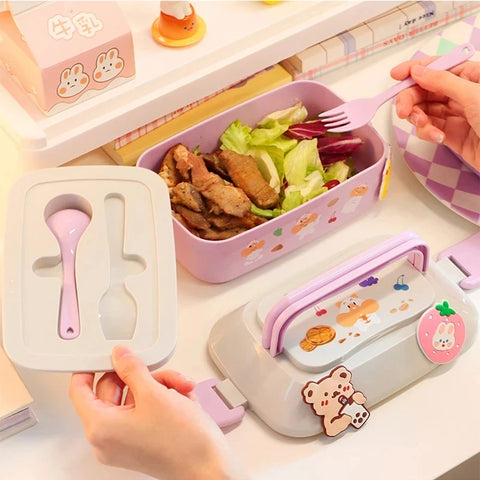 Large-Capacity Bento Lunch Box - Pack Fun, Freshness, and Flavor in Every Bite! Teeny Pandas