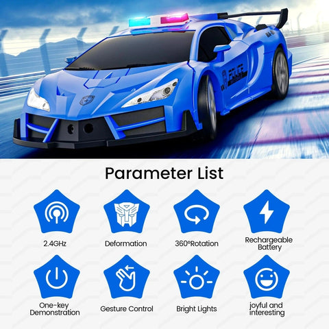 Gesture Sensing RC Transformer Car | Police Transformer