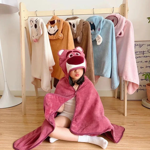 Adorable Animal Hooded Bath Towel - Super Soft Absorbent Towel