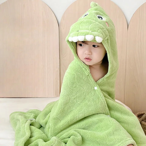Baby Hooded Towel - Coral Fleece Kids Beach Towel