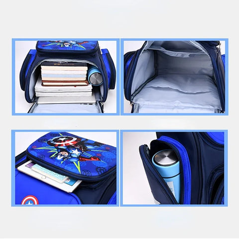 Superhero Cartoon Backpack for Kids – Kindergarten and Elementary School Students