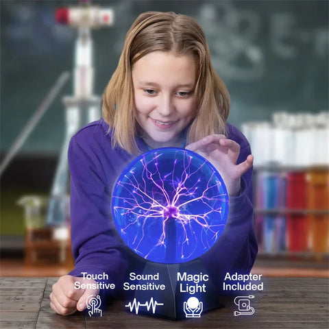 8 Inch Sound Control Magic Plasma Ball Lamp-  LED Night Light