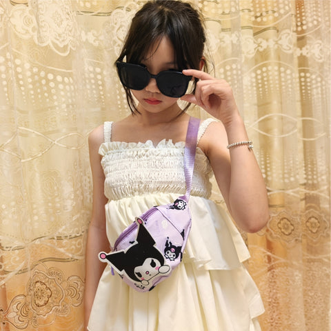 Cute Anime Cat Fanny Pack for Kids – Nylon Crossbody Bag
