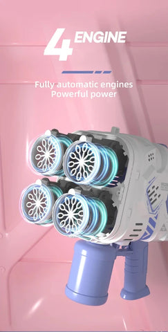 Bubble Rocket Machine with Colorful Lights – Fun for Kids