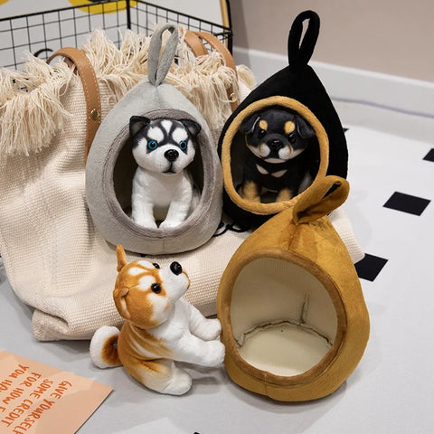 Dog Plush Toy - Cute Stuffed Husky, Akita, or Rottweiler Puppy