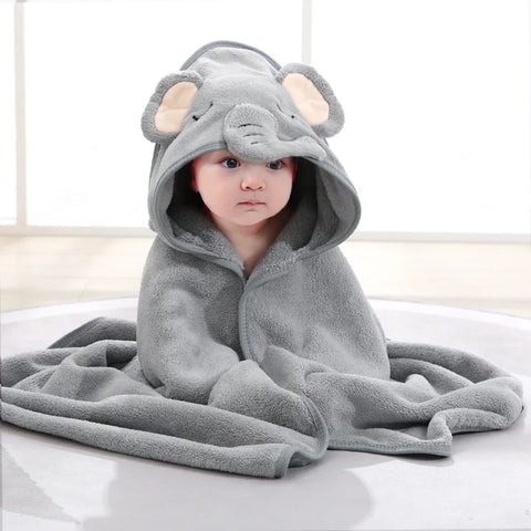 Cartoon Animal Baby Bath Towels - Warm Sleeping Swaddle Wrap
