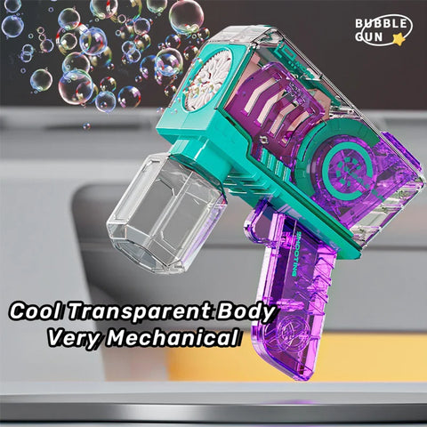 Bubble Gun with LED Lights – Automatic Bubble Machine for Kids