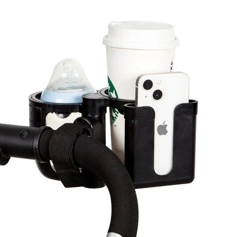 Stroller Cup Holder with Phone Support & Dual Drink Holder