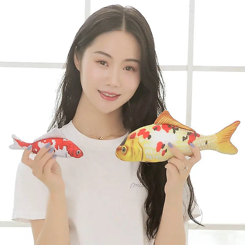 Fish Koi Carp Plush Toy – Lifelike Stuffed Aquatic Fish Pillow for Kids