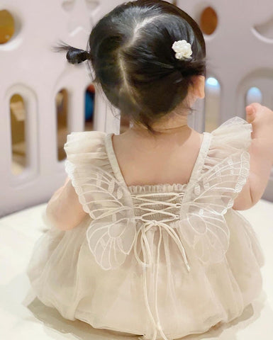 Baby’s Princess Butterfly Romper – Newborn Bodysuit with Wings