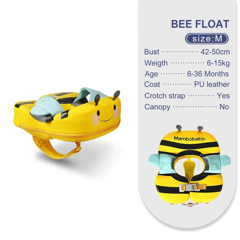 Baby Safe Swim Float - Leak Proof Chest Float! Teeny Pandas
