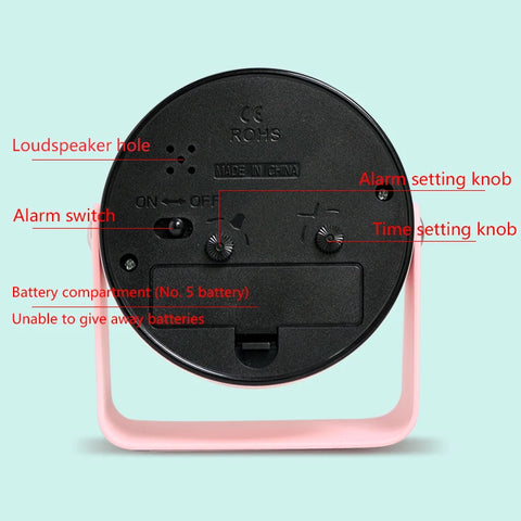 Creative Metal Small Alarm Clock - Minimalist Silent Desktop Clock