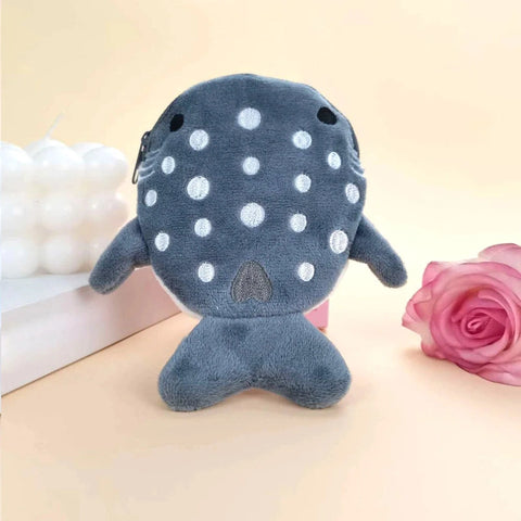 Multicolor Cute Plush Whale Fish Coin Purse for Kids