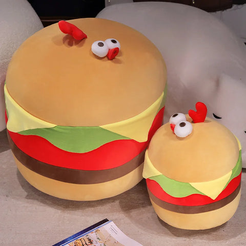 Hamburger Kawaii Cushion - Funny Food Chicken Plush Toy