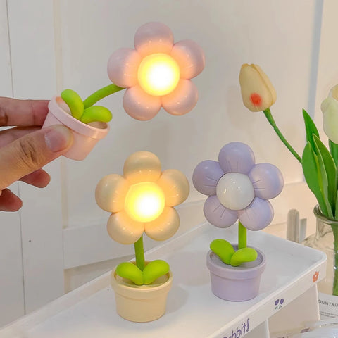 Mini LED Flower Night Light – Cute Small Table Lamp for Room!