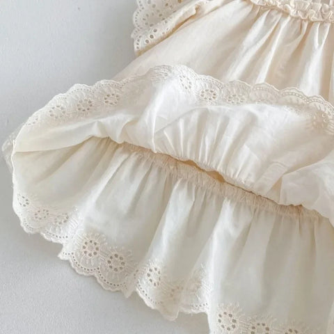 Baby Girl Christening Dress – White Baptism Lace Dress for Newborn & Toddlers
