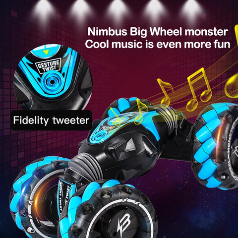 Heavy Duty RC Gesture Induction Stunt Car for Kids