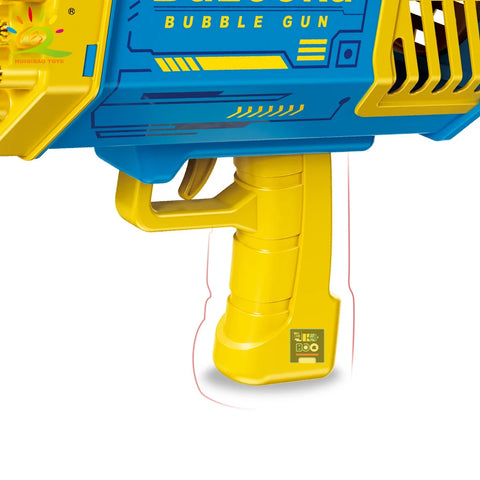 Bazooka Bubble Gun – 69-Hole Rocket Bubble Machine with Lights for Kids