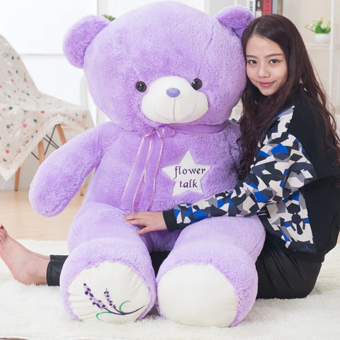 Giant Purple Bear Plush Toy - High-Quality Stuffed Lovely Animal Bear Doll
