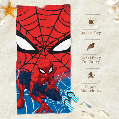 Spider Man Towel - 100% Cotton for Home & Beach