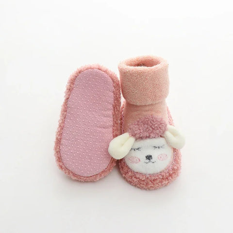 Winter Cozy Tube Socks -  Non-Slip Soft Sole Toddler Shoes
