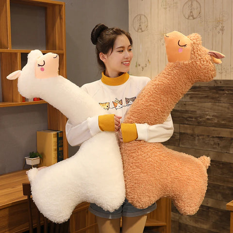 Big Size Alpaca Plush Toy - Soft Sheep Llama Plushie Pillow