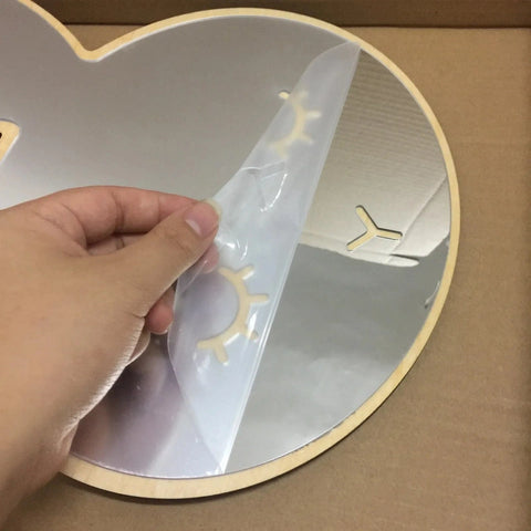 Cute Bear & Rabbit Shape Acrylic Mirror – Kids Room Decorative Wall Decor