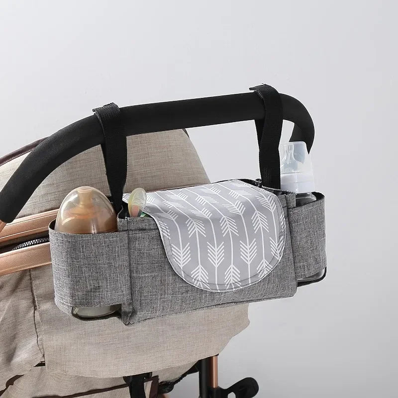 Stroller/Pram Bag Organizer - With Cup Holder Cover Teeny Pandas