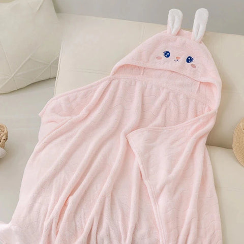 Baby Hooded Towel - Coral Fleece Kids Beach Towel