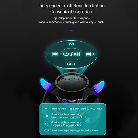 Monster Alarm Clock Bluetooth Speaker - With LED Digital Display