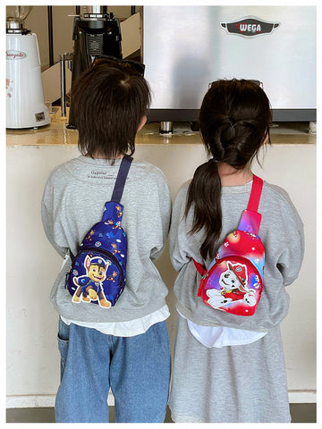 Kids Cartoon Dog Chest Bag – Mini Outdoor Shoulder Bag for Boys