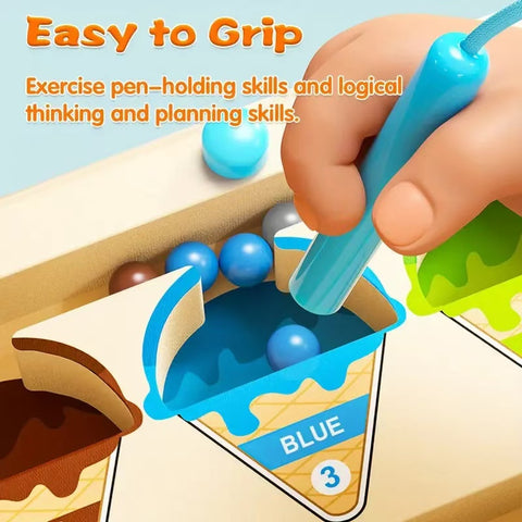 Wooden Magnetic Bead Maze Toy | Montessori Play