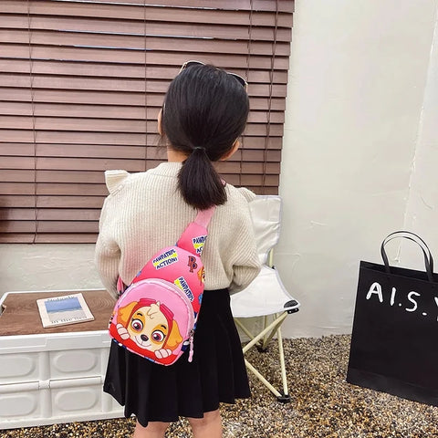 Kids Cartoon Dog Chest Bag – Mini Outdoor Shoulder Bag for Boys