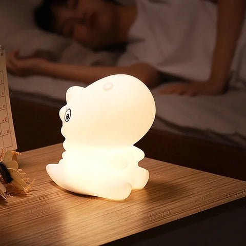 Dinosaur Silicone Night Light for Baby & Kids Room - Cute Decorative Lamp