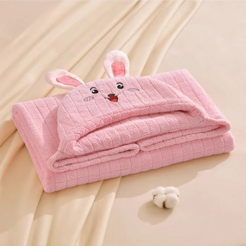 Soft Baby Bath Cartoon Hooded Towel