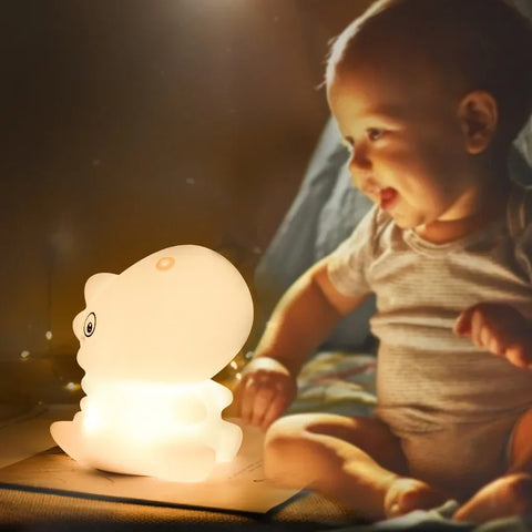 Dinosaur Silicone Night Light for Baby & Kids Room - Cute Decorative Lamp