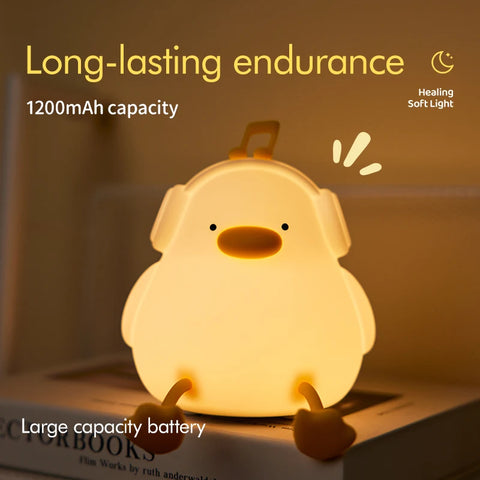 Silicone Night Light Cute Duck Lamp -  Night Light for Home & Bedroom!