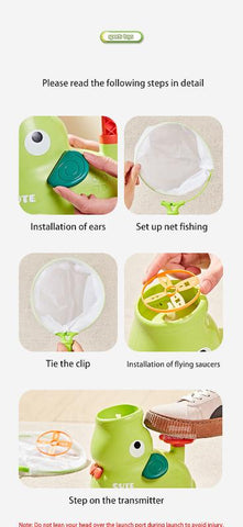 Flying Disc Air Rocket Launcher Toy – Outdoor Soaring Saucer Game for Kids