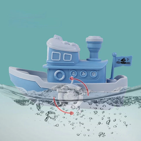 Cartoon Ship Bath Toy – Wind-Up Floating Toy