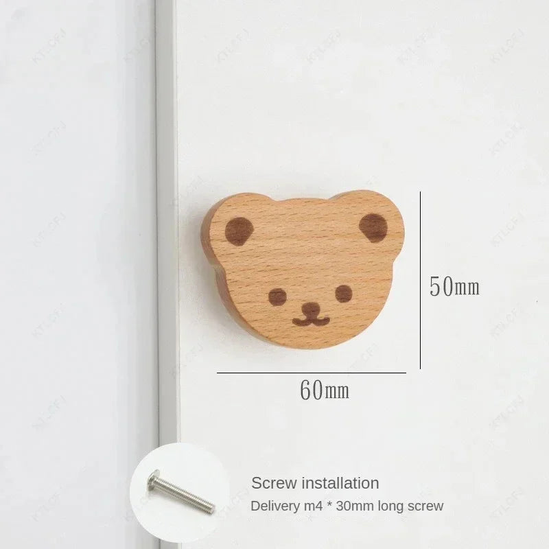 Wooden Shape Cabinet Knobs for Kids - Safe and Durable! Teeny Pandas