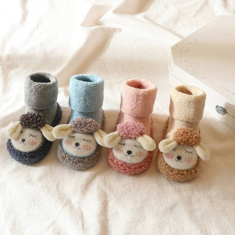 Winter Cozy Tube Socks -  Non-Slip Soft Sole Toddler Shoes