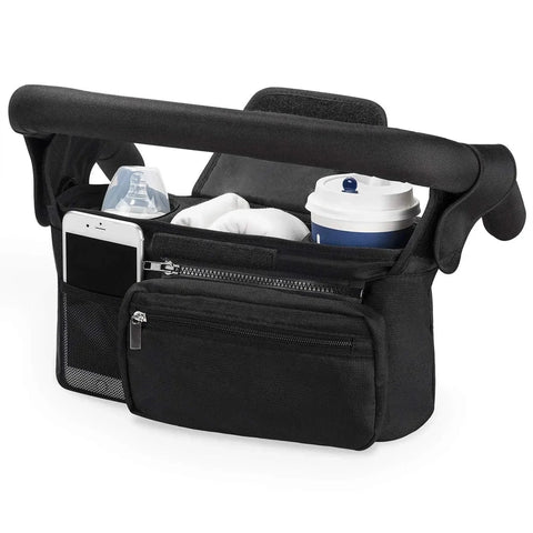 Universal Stroller Caddy Organizer - Compact Baby Storage Solution! Teeny Pandas