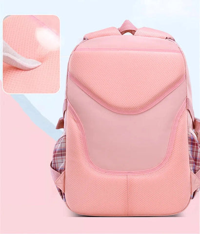 Kawaii Rabbit Pendant Waterproof School Backpack for Girls – Cute Bow Knot Design for Kids