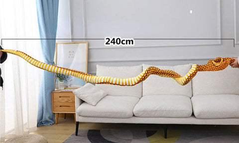 Simulated Colorful Cobra Plush Toy – Stuffed Snake Plushies