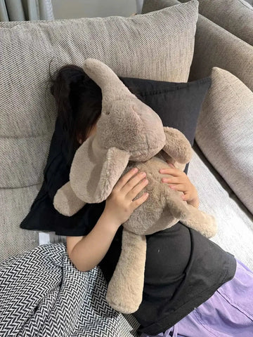 Super Soft Grey Elephant Plush Toy – Flappy Ears Hugging Pillow