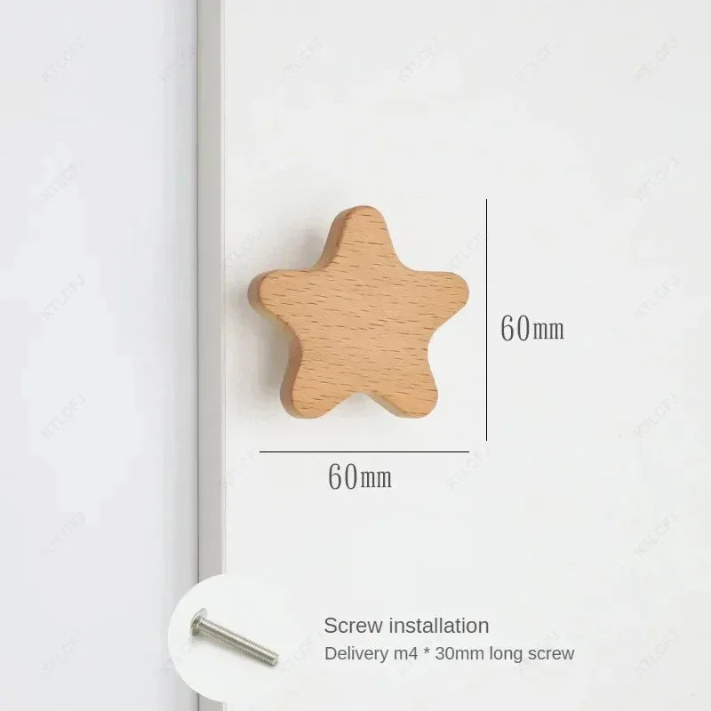 Wooden Shape Cabinet Knobs for Kids - Safe and Durable! Teeny Pandas